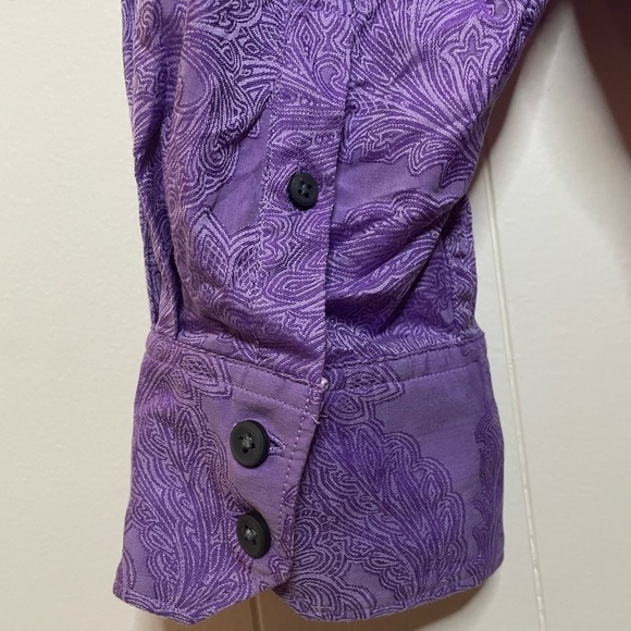 Robert Graham Purple Rosendale Skulls Button Down Men Size 3XLT - Picture 7 of 8